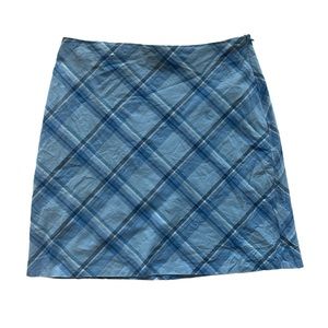 Blue Plaid Skirt 90s Vintage Women’s Size 8 B. Moss Clothing Company